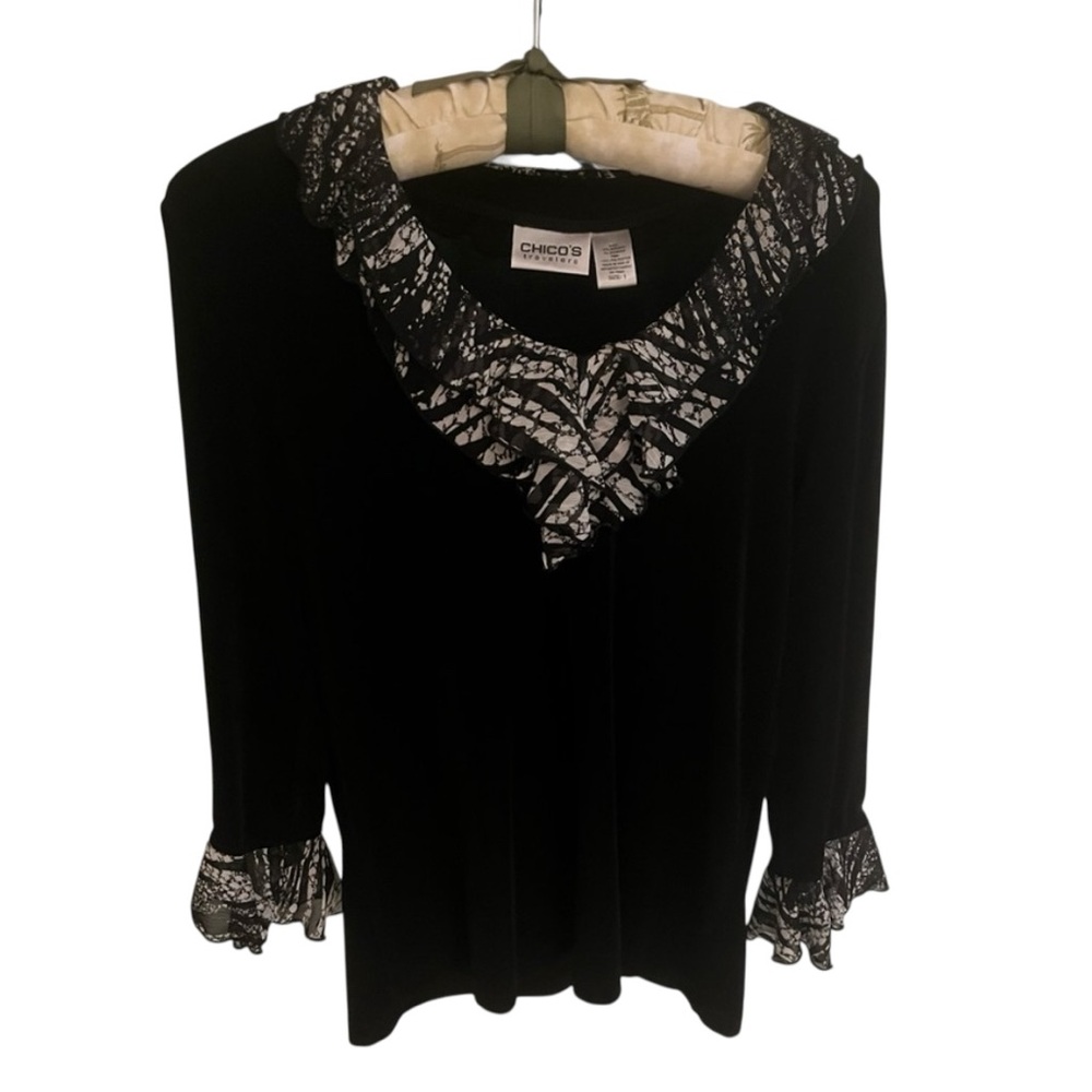 Chico’s black blouse size 1